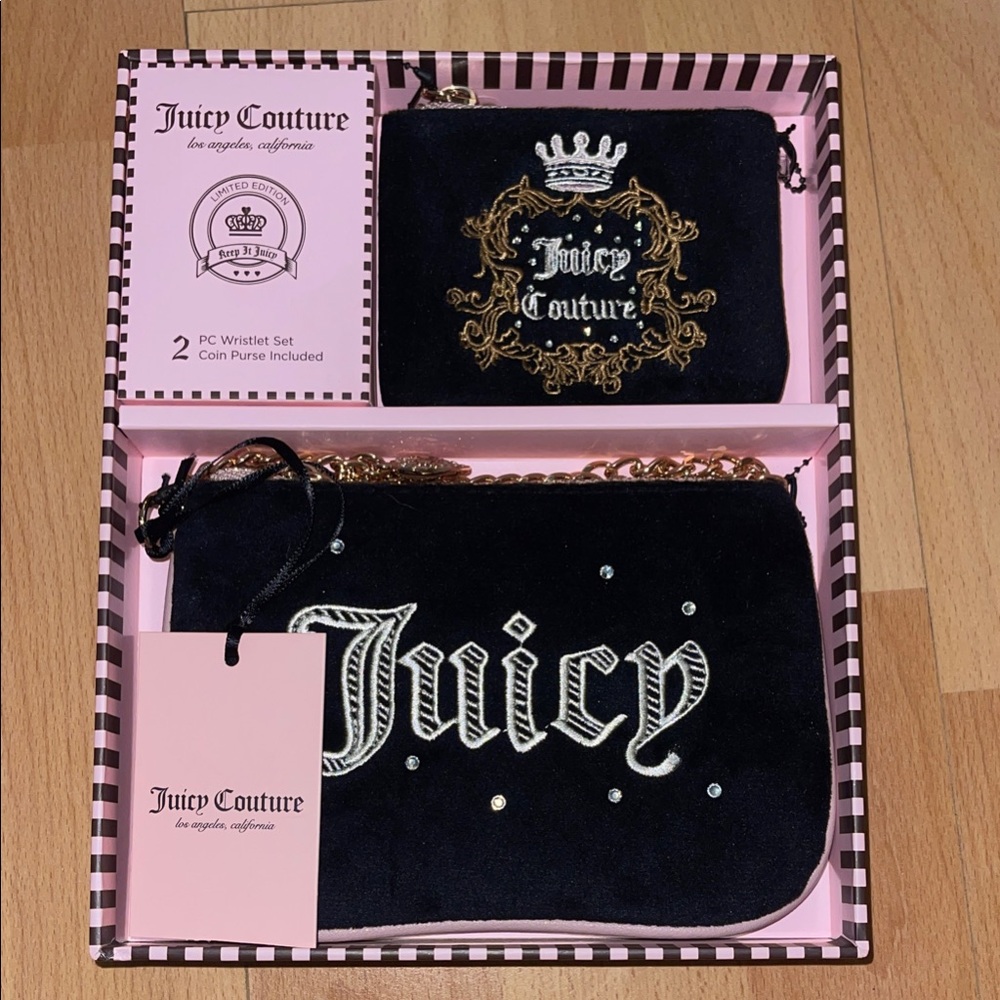 Juicy Couture Wristlet and Coin Purse Set